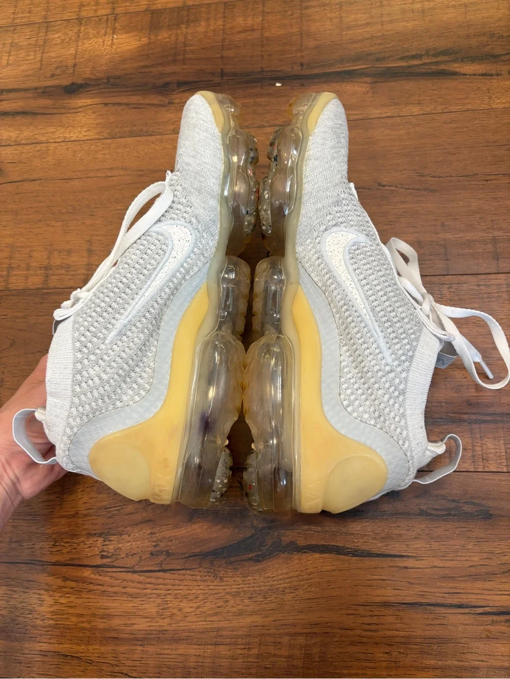 Nike Air VaporMax 2021 Flyknit White Pure Platinum DC4112-100 Women's Size 8.5